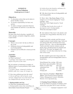 Lesson 8 &bull; K-3 - Marine Matters