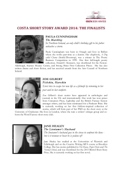 costa short story award 2014: the finalists
