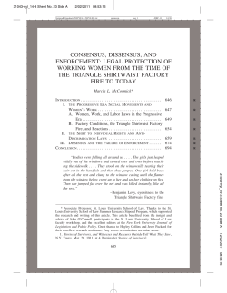 legal protection of working women from the time of the triangle