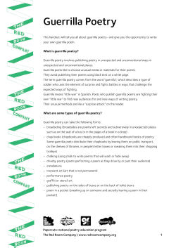 Guerrilla Poetry - The Red Room Company