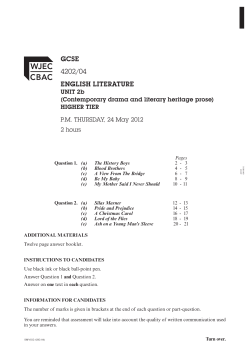 gcse 4202/04 english literature