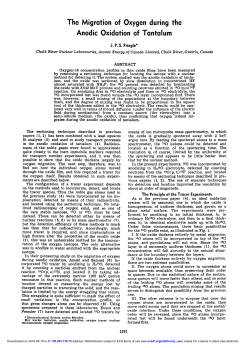 The Migration of Oxygen during the Anodic Oxidation of Tantalum