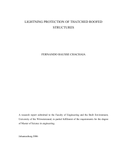 LIGHTNING PROTECTION OF THATCHED ROOFED STRUCTURE