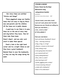 Nonsense song - Texas Library Association