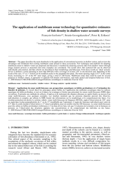 The application of multibeam sonar technology for quantitative