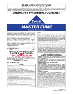 Master Fume Manual - Drexel Chemical Co.