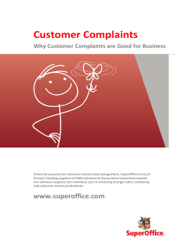 Customer Complaints