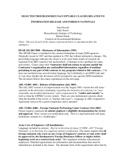 SELECTED TROUBLESOME/UNACCEPTABLE CLAUSES