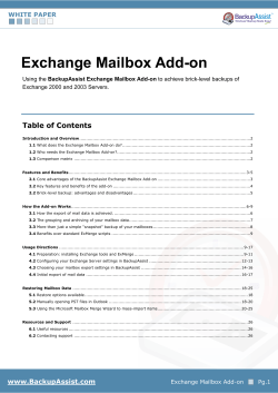 Exchange Mailbox Add-on