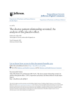 The doctor-patient relationship revisited. An analysis of
