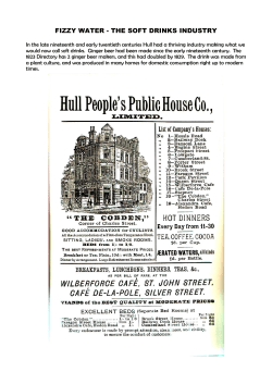 fizzy water - the soft drinks industry