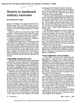 Soviets in Landmark Military Exercises