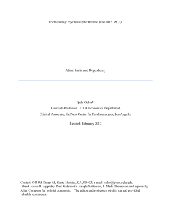 Adam Smith and Dependency