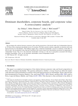 Dominant shareholders, corporate boards, and corporate value: A