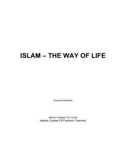 Islam - The Way Of Life - Islamic Center of Fremont