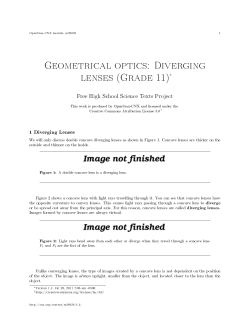 Geometrical optics: Diverging lenses (Grade 11)