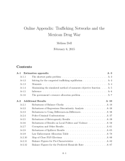 Online Appendix: Trafficking Networks and the Mexican Drug War