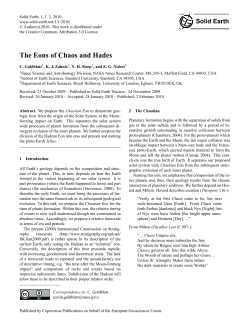 The Eons of Chaos and Hades