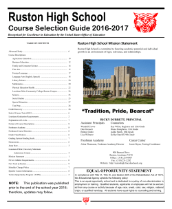 RHS Course Guide - Ruston High School