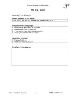 Lesson 6 - The Circle Graph
