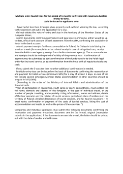 Multiple-entry tourist visas for the period of 6 months to 2 years with