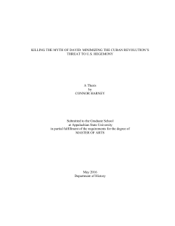 KILLING THE MYTH OF DAVID: MINIMIZING THE CUBAN