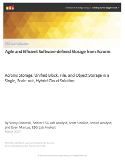 Acronis Storage - Enterprise Strategy Group