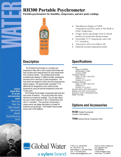 RH300 Portable Psychrometer RH300 Portable Psychrometer