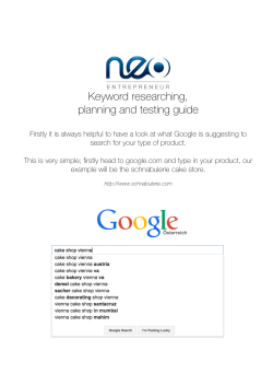 Keyword researching, planning and testing guide
