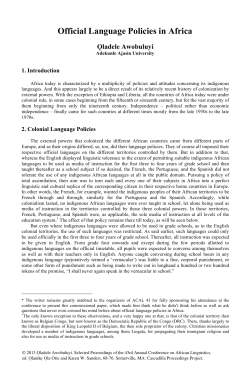 Official Language Policies in Africa
