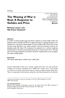 The Waning of War is Real: A Response to