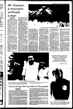 Mt. Everest: a mountain enthralls a man