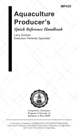 Aquaculture Producer`s Quick Reference Handbook