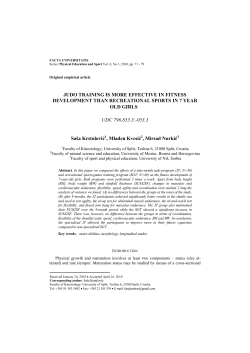 JUDO TRAINING IS MORE EFFECTIVE IN