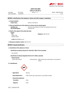 SAFETY DATA SHEET C2H4 0,5