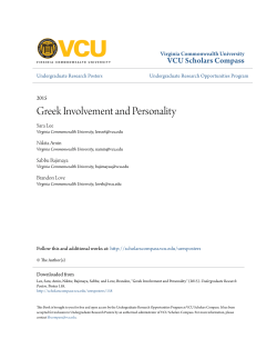 Greek Involvement and Personality