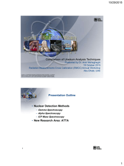 Comparative Review of Uranium Measurement Techniques