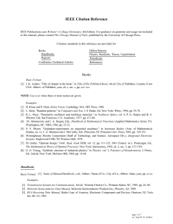 IEEE Citation Reference