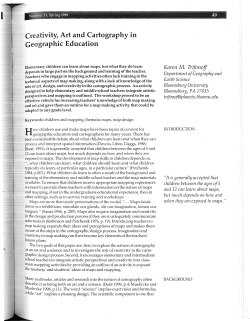 Creativity, Art and Cartography in Geographic Education