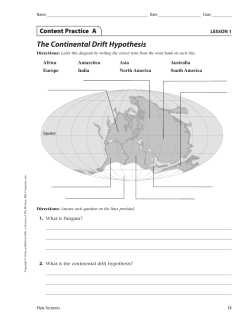 The Continental Drift Hypothesis