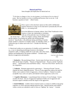 Hatred and War: