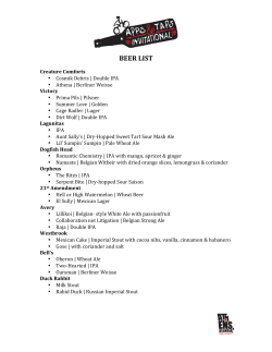 BEER LIST - My Athens