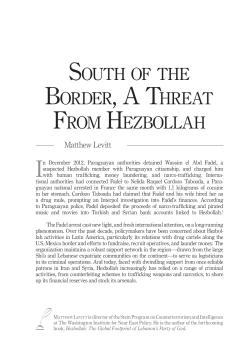 SOUTH OF THE BORDER, A THREAT FROM HEzBOLLAH