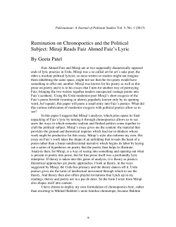 Miraji Reads Faiz Ahmed Faiz`s Lyric By Geeta Patel