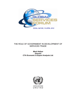 THE ROLE OF GOVERNMENT IN DEVELOPMENT OF SERVICES