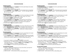 Levels of an Ecosystem Organism 20 points • 2 COLORED pictures