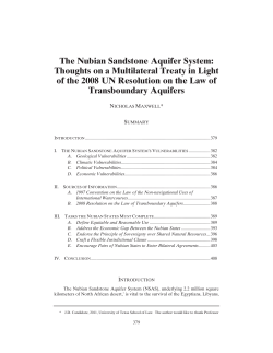 The Nubian Sandstone Aquifer System