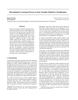 Discriminative Gaussian Process Latent Variable Model for