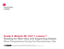 Grade 4: Module 3B: Unit 1