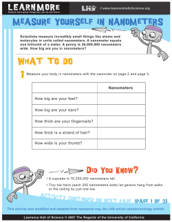 Measure Yourself in Nanometers